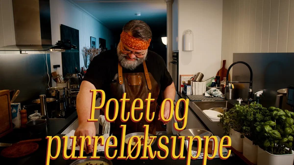 Potet og purreløksuppe med sprøstekt bacon! Varm og velsmakende hverdagsfavoritt
